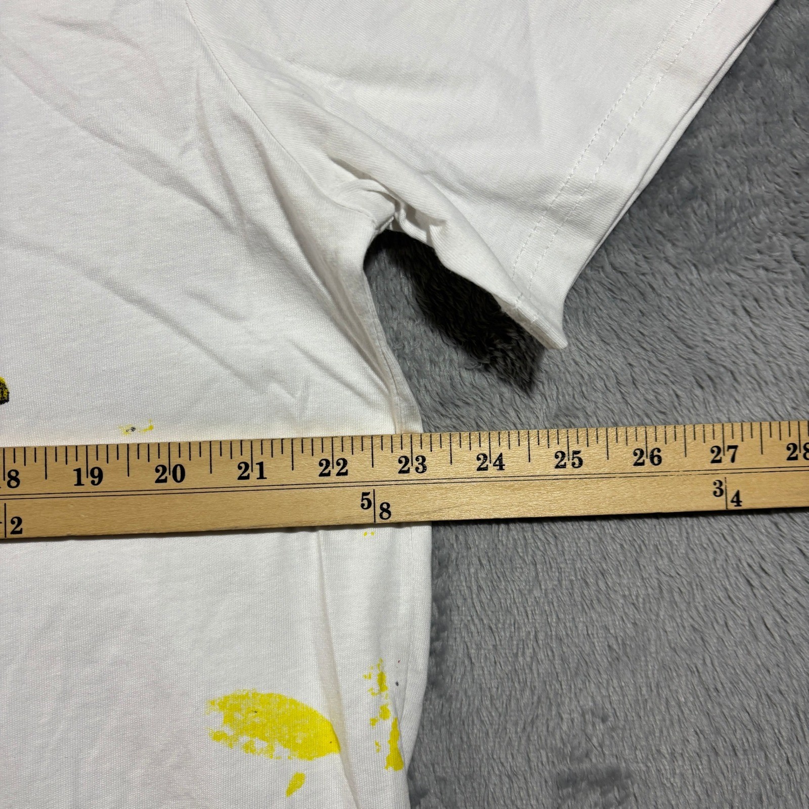 Off White Main Label Graphic T Shirt Adult XL White Paint Splatter Virgil Abloh gallery