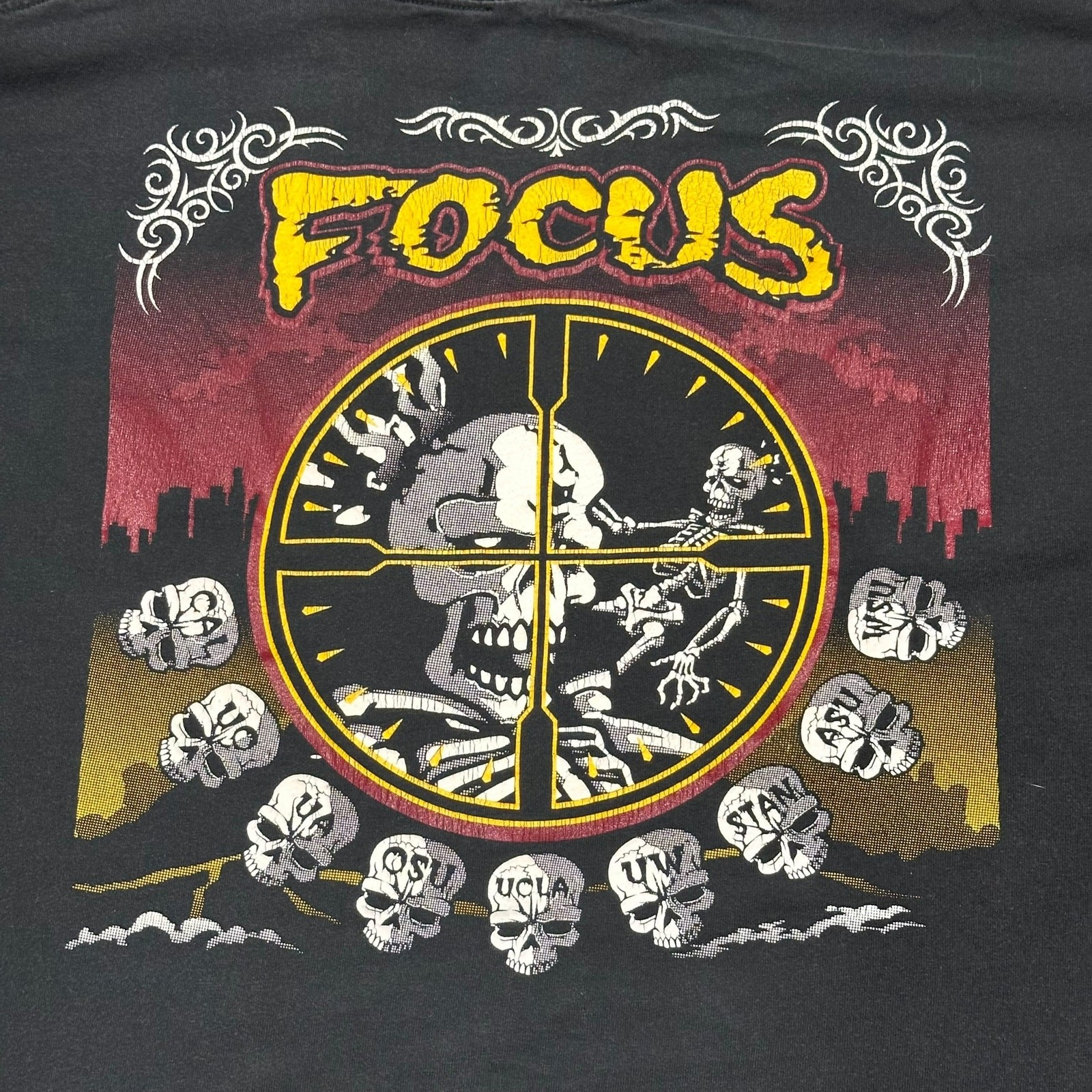 Vintage Y2K USC Trojans Pac10 Skull Graphic Tee Shirt Tribal Pac12 NCAA XL gallery
