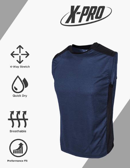 Mens Sleeveless Muscle Tee Performance Solid Blank Tank T Shirt Summer Gym Top gallery