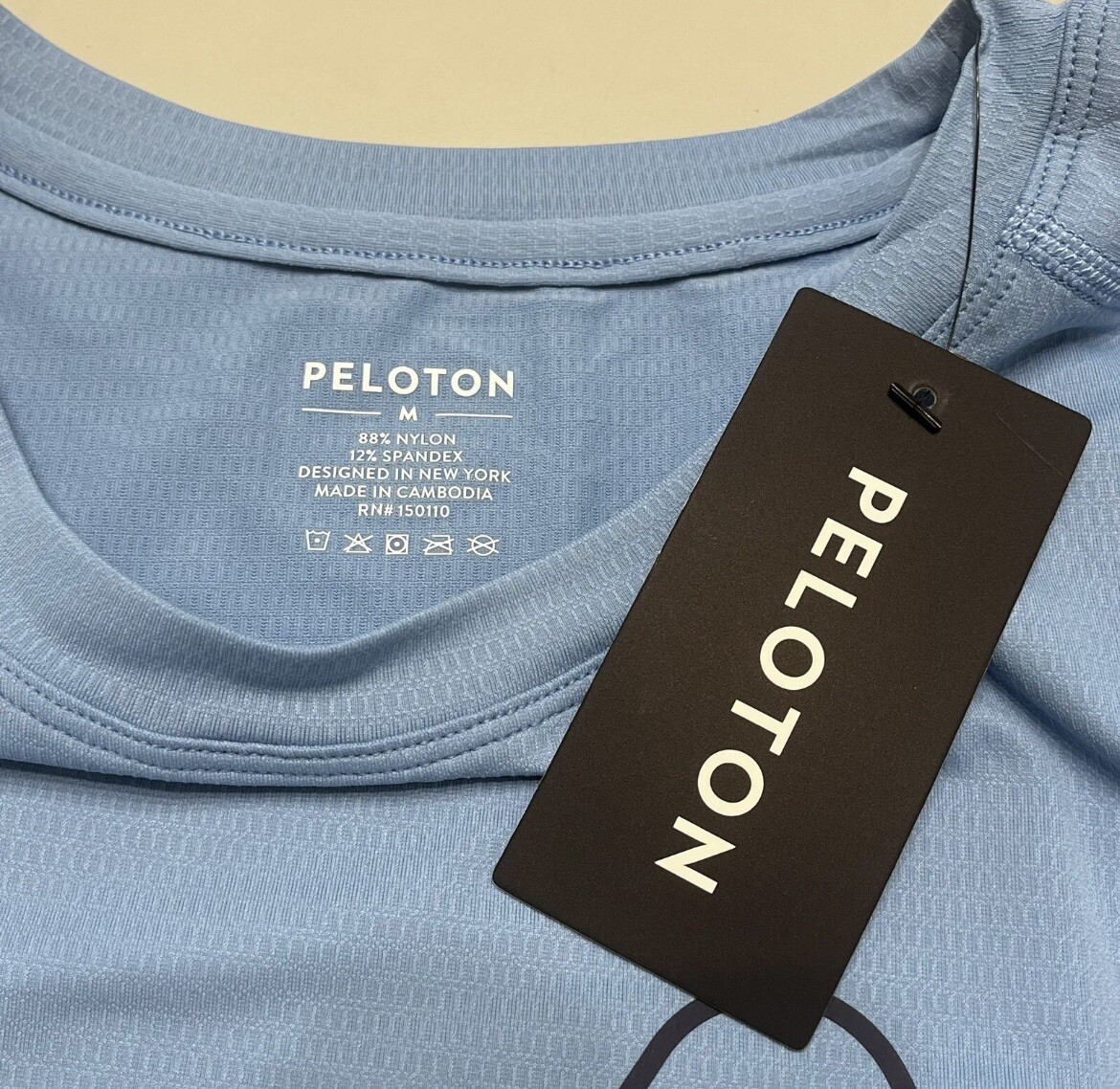 Peloton Shirt Men’s Sz Medium Blue Atheltic Nylon Blend Tee gallery