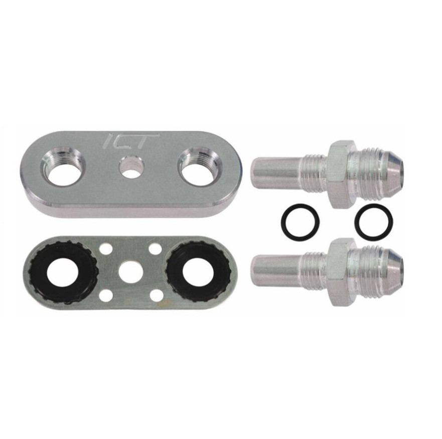 6L80E 6L90E 8L90E Transmission Cooler Line Adapter Plate with 6AN Fittings Seal