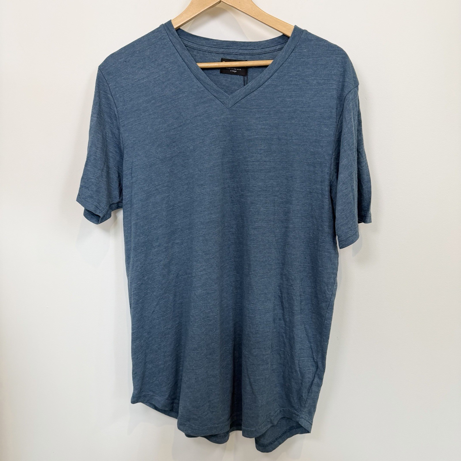 NEW Goodlife Shirt Men’s XL Blue Teal Short Sleeve V-Neck Comfort Heathered