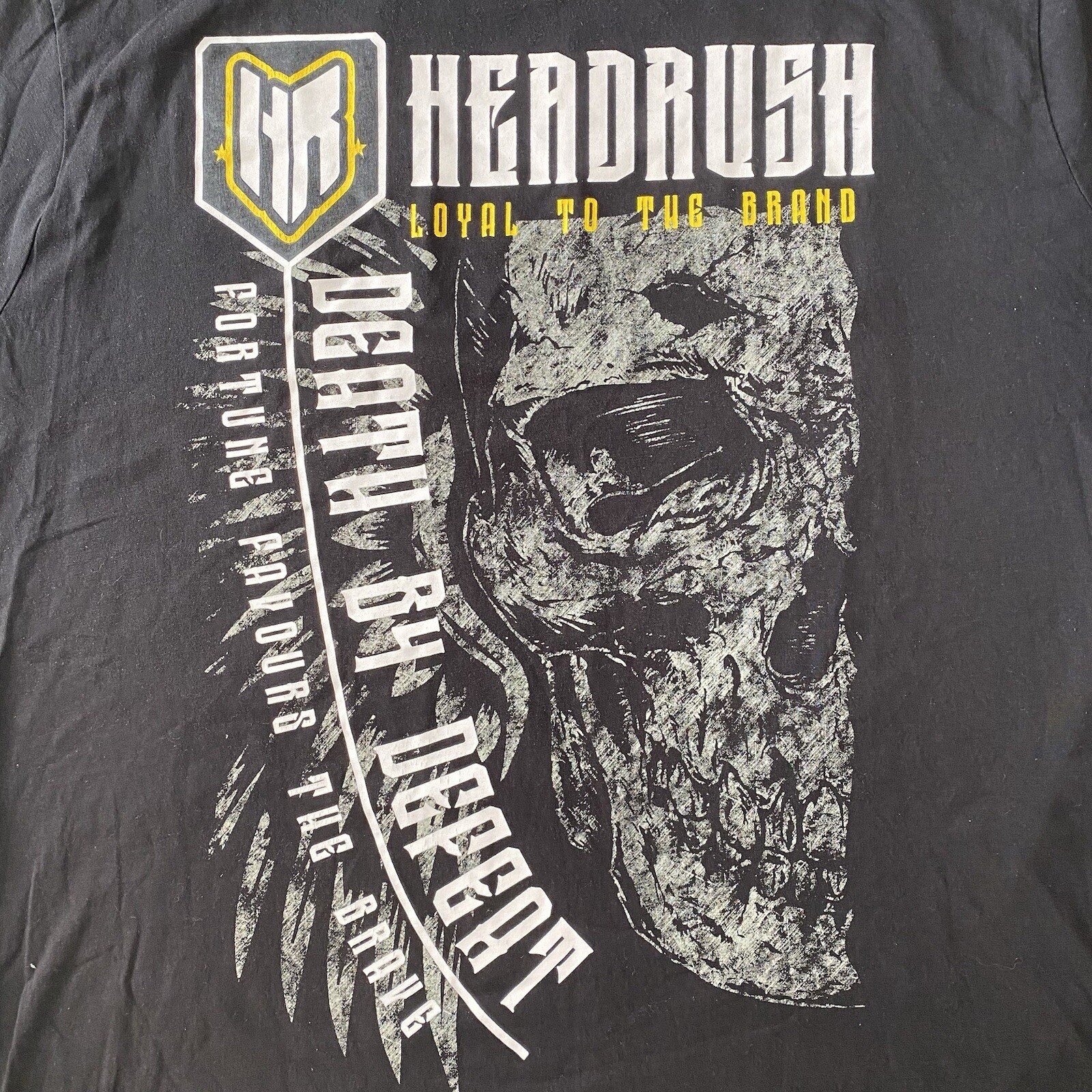 Headrush T-shirt Fortune Favours the Brave Death to Defeat Mens 3XL Graphic SS gallery