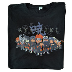 M&O Fine Naruto Shippuden Chibi Akatsuki Group T-Shirt Men’s XXL Black Anime Tee