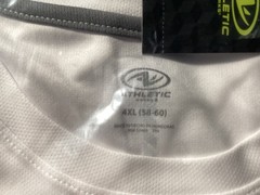 ATHLETIC WORKS VIVID WHITE SHORT SLEEVE T-SHIRT NEW SIZE 4XL (58-60) LAST ONE!