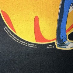 Vintage Y2K Rolling Stones Simpsons Band Tee Shirt 2002 Anvil Black Large USA