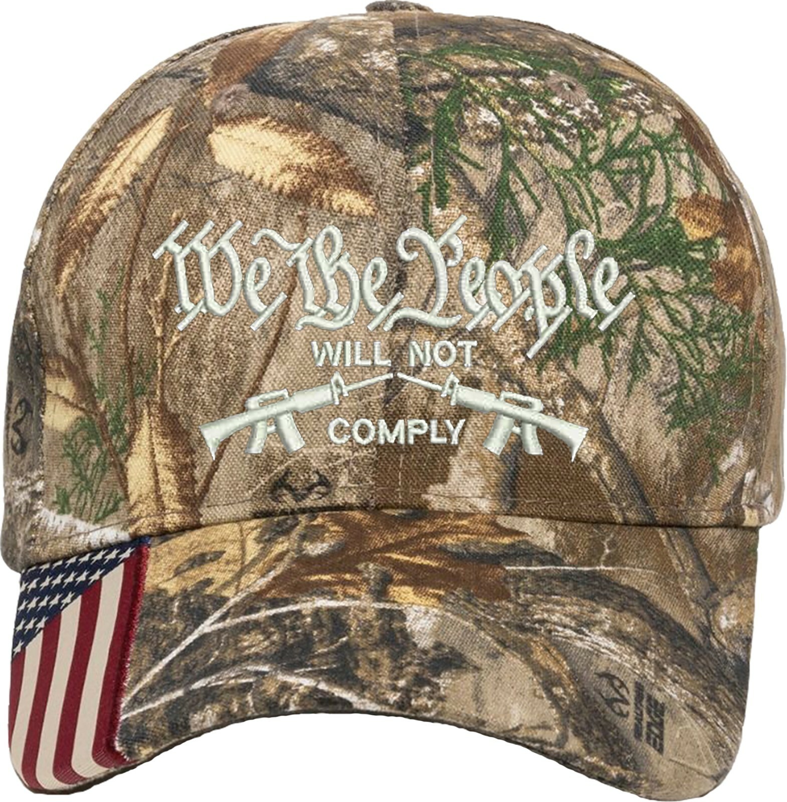 We the people will not comply Embroidered Camo Structured One Size Fits All Hat gallery