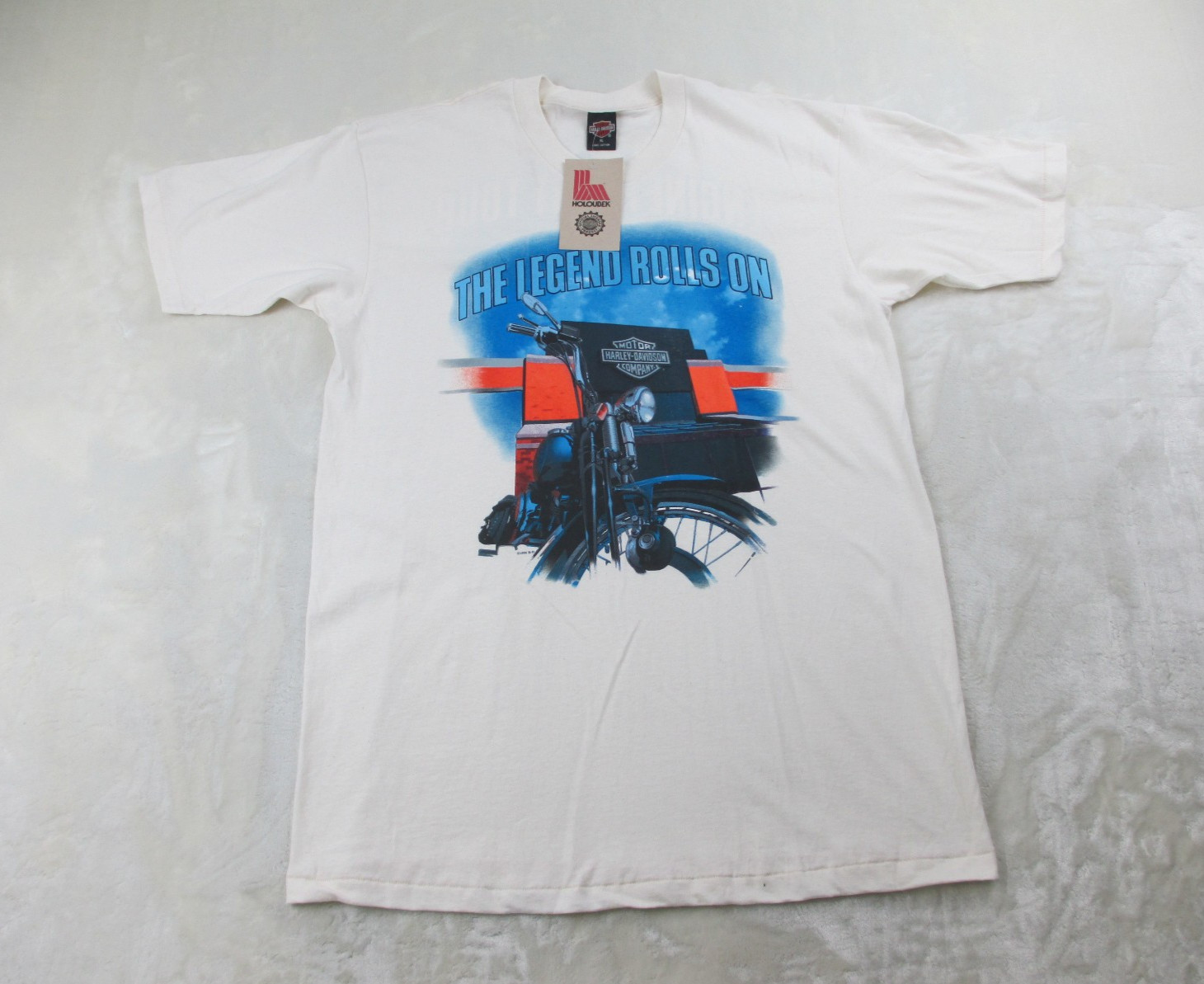 NEW VINTAGE Harley Davidson Shirt Mens Extra Large Brown Tan Motorcycle 90s gallery