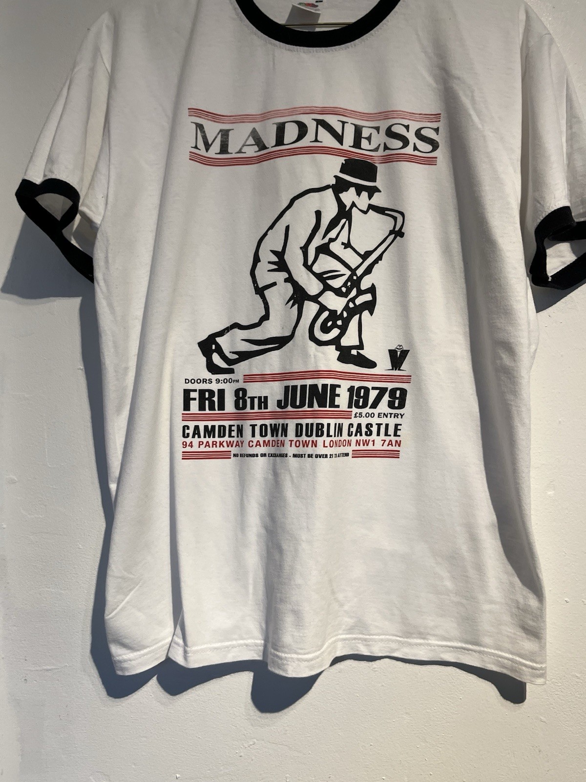 Madness Shirt Large White Ringer 2tone Tour Ska Rock Pop Band Concert Gig gallery