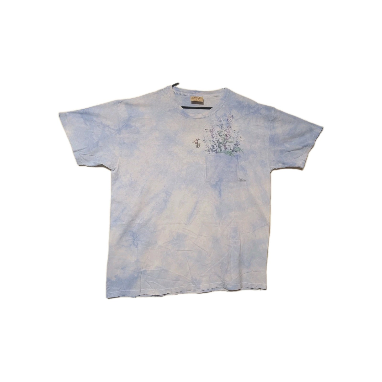 The Mountain Mens T-shirt Vintage Blue Flowers In A Pocket Flawed 2XL #6320 gallery