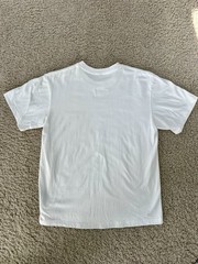 Prada White Triangle Logo Plaque T-Shirt Mens Medium Designer Cotton