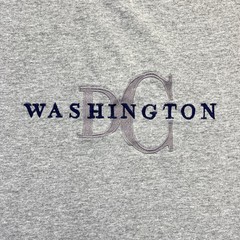 Vintage Washington D.C. Embroidered T-Shirt Mens Large L Delta Magnum Weight Y2K