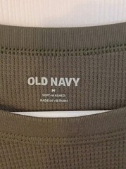 (NWT) Old Navy Men’s Long Sleeve Waffle Knit T-Shirt Olive Green MEDIUM #512403