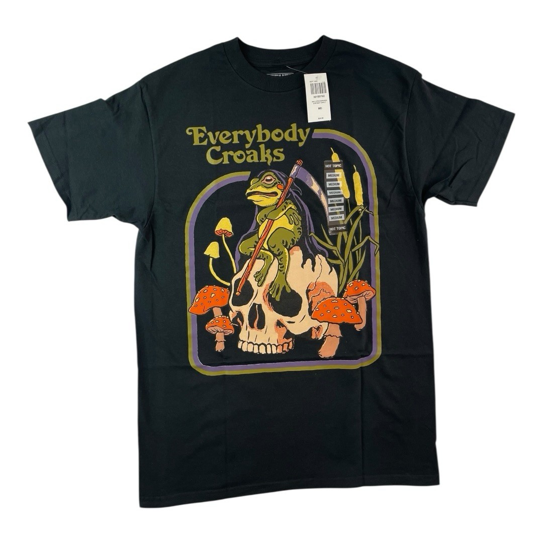 Spencer’s•Everybody Croaks by Steven Rhodes Green Tie-Dye T-shirt SIZE M UNISEX