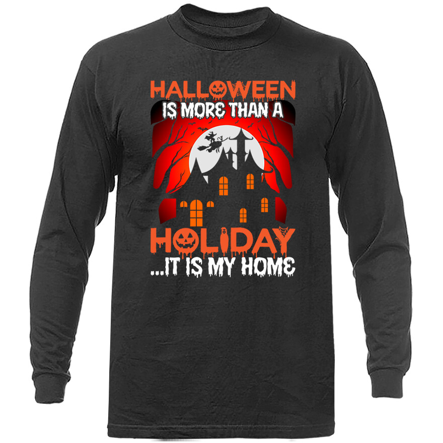 Halloween Costume Spooky Witches Pumpkin Ghost Graphic Long Sleeve