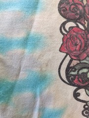 Grateful Dead Liquid Blue 1965 1995 TieDye T‑Shirt XXL Vintage Roses Skull