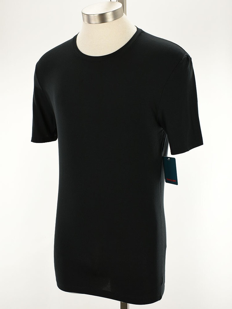 TOMMY JOHN Mens Black SECOND SKIN Crew Neck Short Sleeve Undershirt SMALL NWT