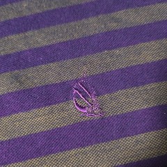 Nautica Mens Medium Mock Neck Long Sleeve Shirt Raisin Purple Striped Cotton
