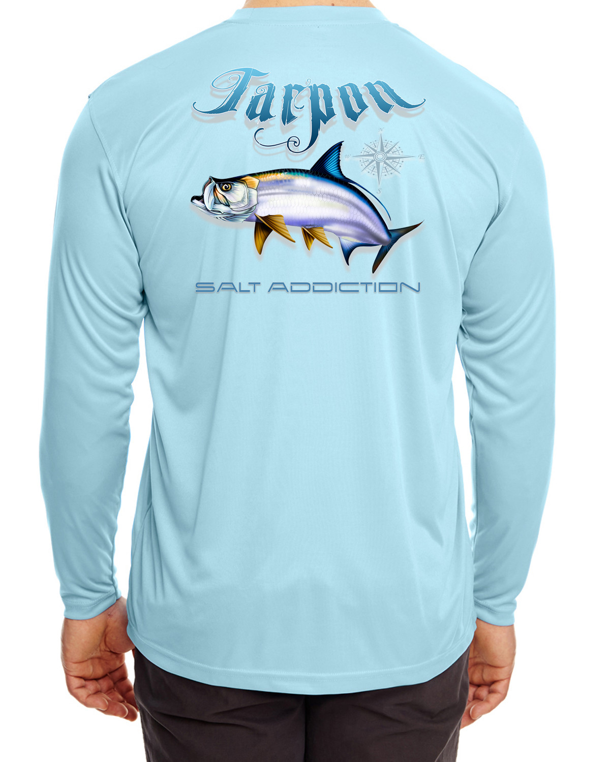 Salt Addiction microfiber Tarpon fishing long sleeve life t shirt 30+ uv gallery