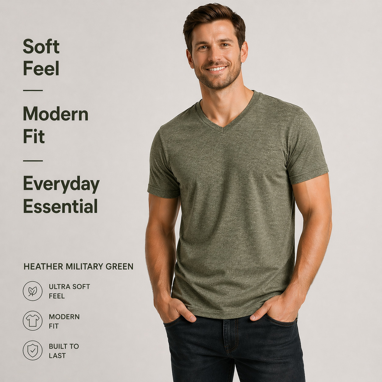 True Classic V-Neck T-Shirts 6 Pack Men Size XL New No Tags Soft Premium Fit gallery