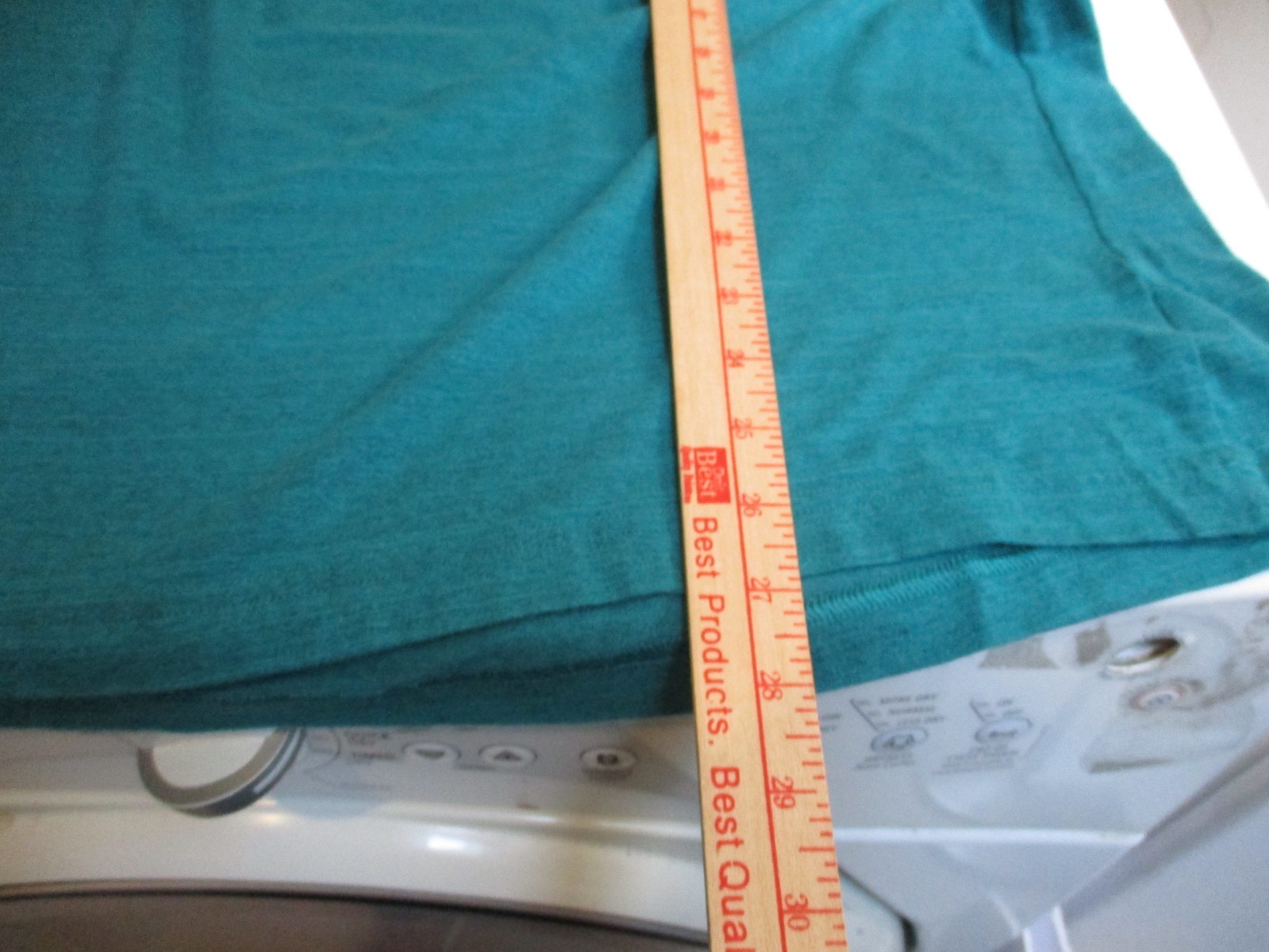 Athletic Works T Shirt Teal Heather Short Sleeve Cotton Poly Blend- Men's Large gallery