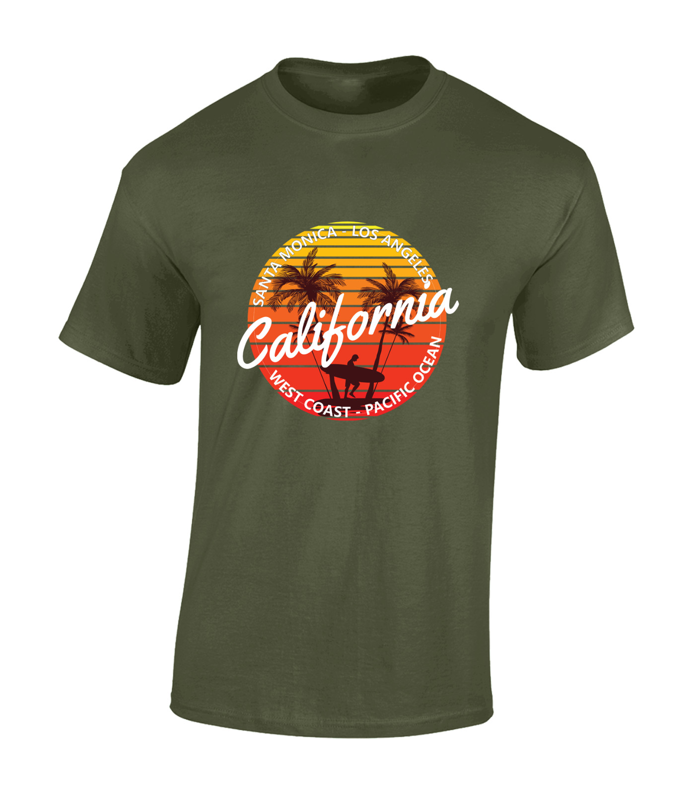 CALIFORNIA WEST COAST MENS T SHIRT COOL SUMMER BEACH HOLIDAY CLOTHING TOP gallery