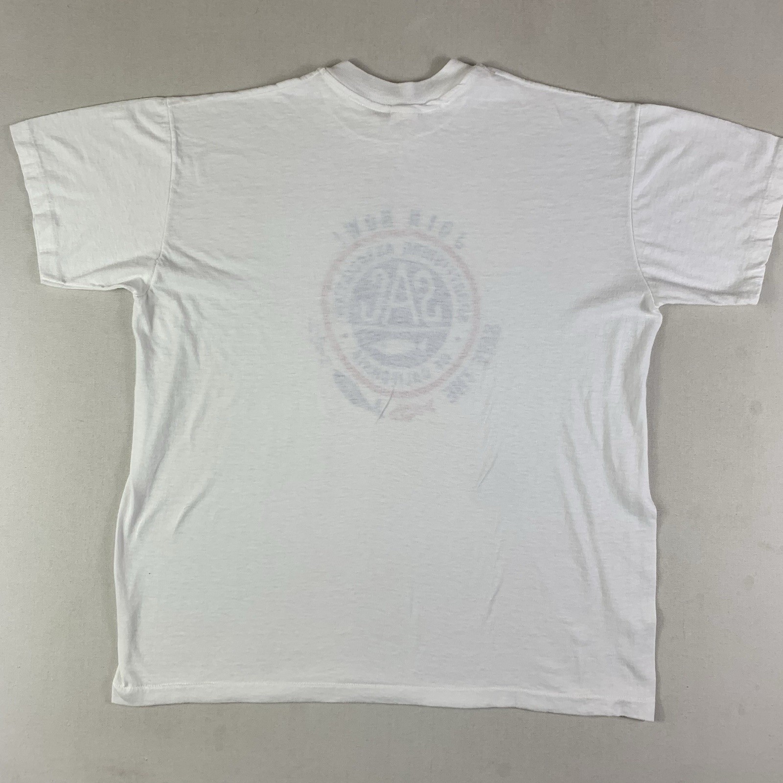 vtg 80s SAC Sportsfishing Assoc of California Sport-T White Single Stitch gallery