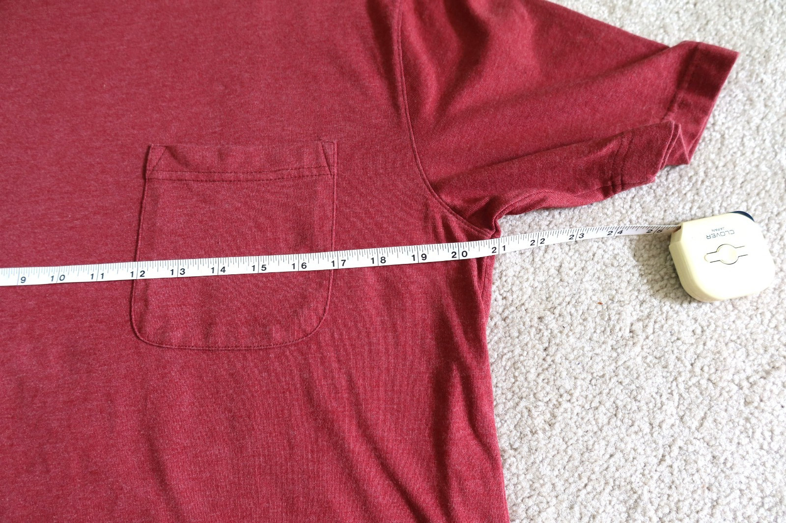 Outdoor Life River Washed Tee Shirt Mens Medium Red Pocket Short Sleeve gallery