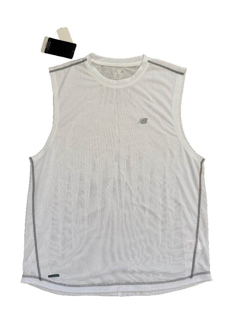 NEW NWT New Balance athletic top sleeveless M MEDIUM semi-fitted SLVS VALVE TEE gallery