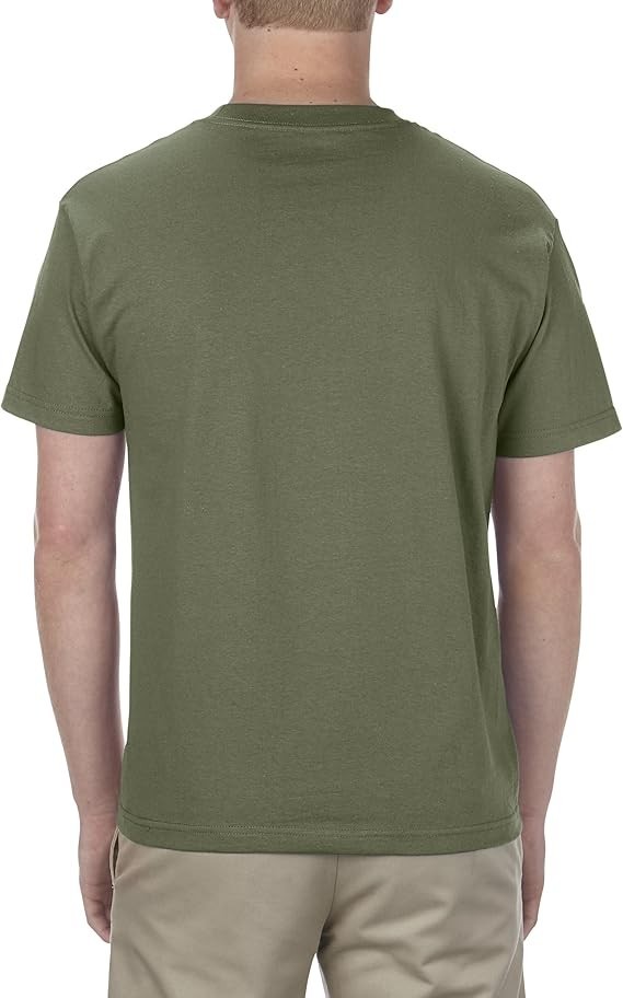 Men's T-shirt With Rib-Knit Crewneck and Quarter Length Sleeve Large New gallery