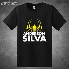 Anderson Silva Spider MMA Fighter Legend Men’s Black T-Shirt Size S to 5XL