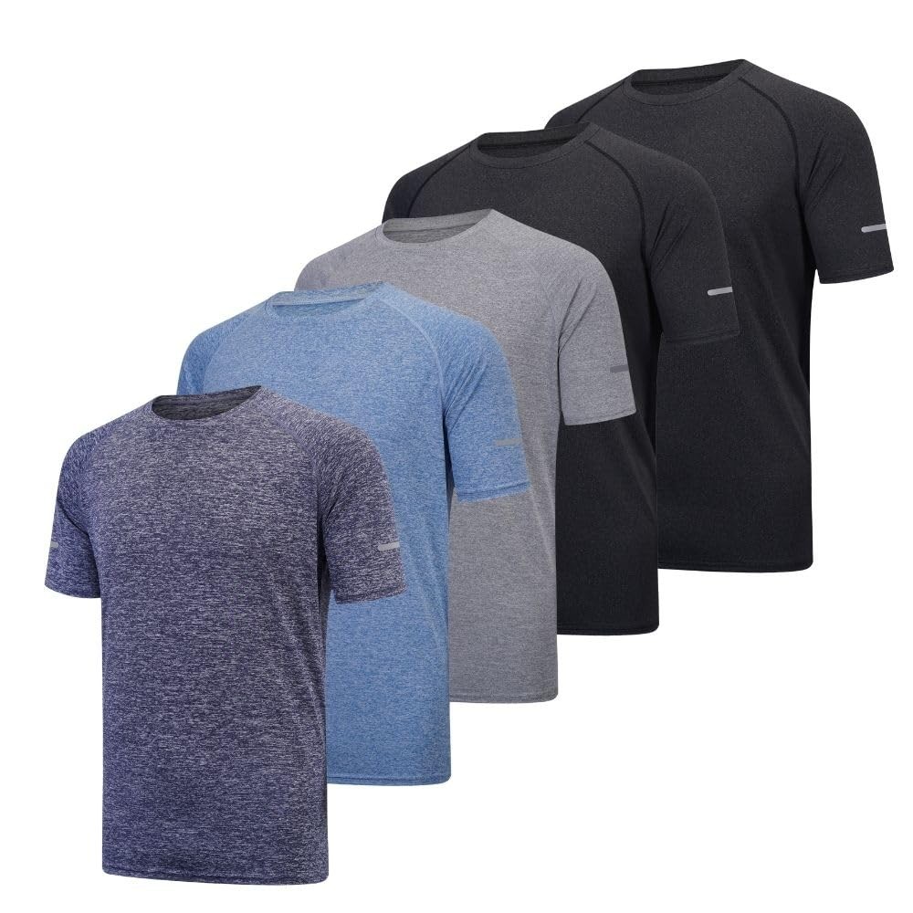 Men’s T-Shirt, Short Sleeve, Crew Neck, for Gym, Workout, L…