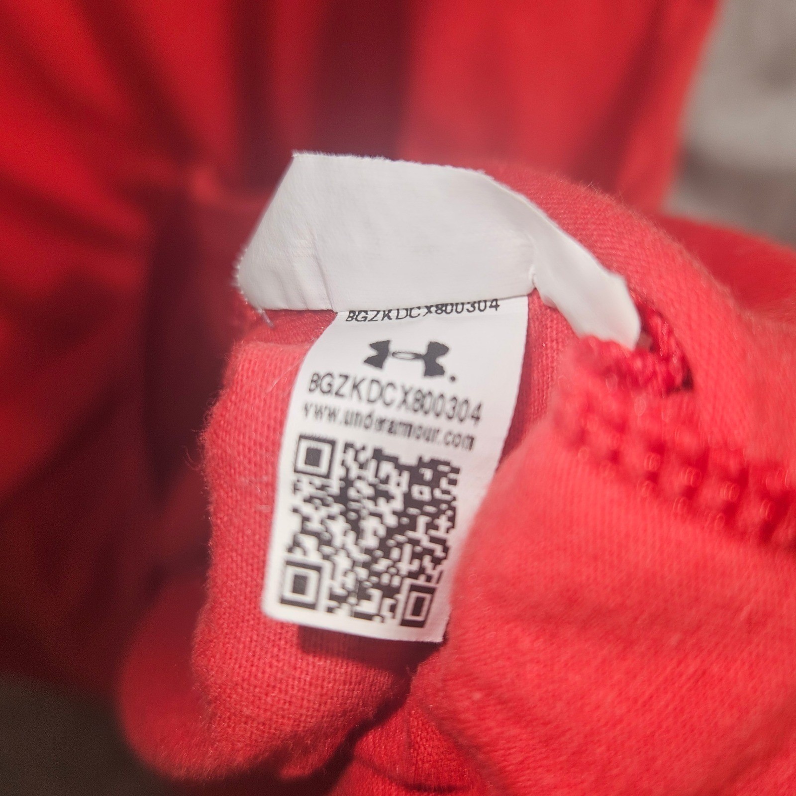 Under Armour Mens HeatGear Loose Fit Graphic Box Logo T-Shirt Orange Red MD gallery