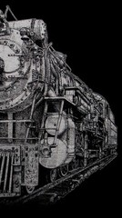 Steam Train Black T-shirt — Crescent Limited Ps-4 Locomotive #1396