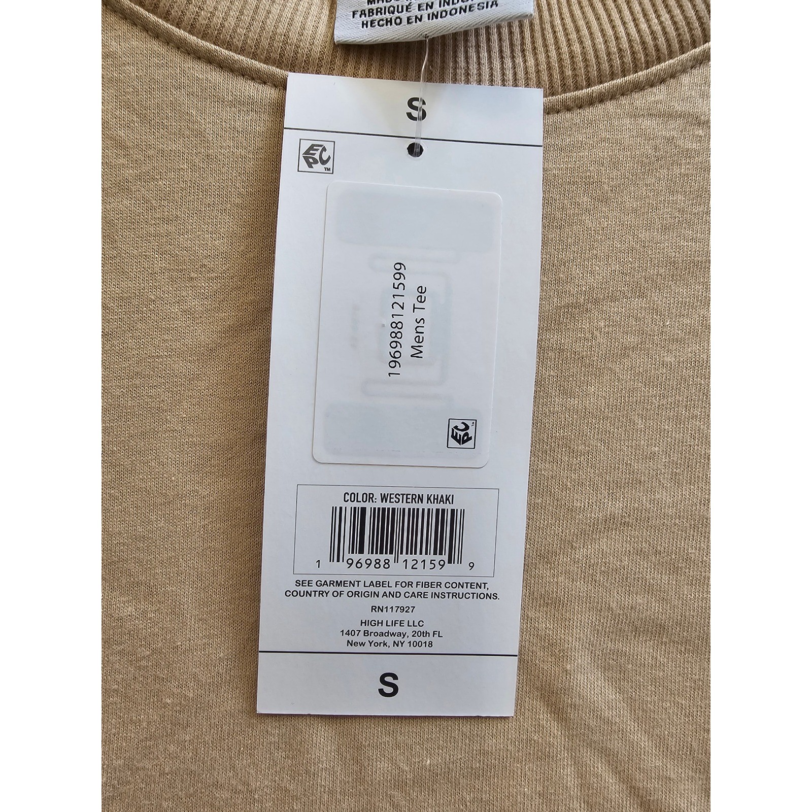 Champion Mens Tee Short Sleeve Crew Neck Western Khaki Tan Small New gallery