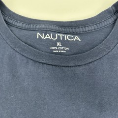 Nautica Mens XL Navy Blue Cotton Short Sleeve Pocket T-Shirt Embroidered Logo