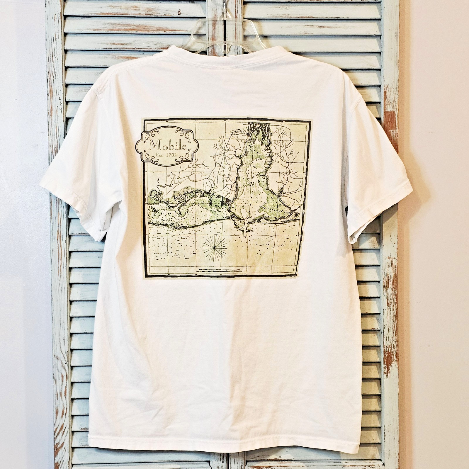 Comfort Colors 100% Cotton Pocket Tee M Cream Graphic Est. 1702 Soft Everyday gallery