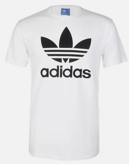 ADIDAS Vintage Trefoil Logo WHITE Regular Fit Short Sleeve T-shirt NWT gallery