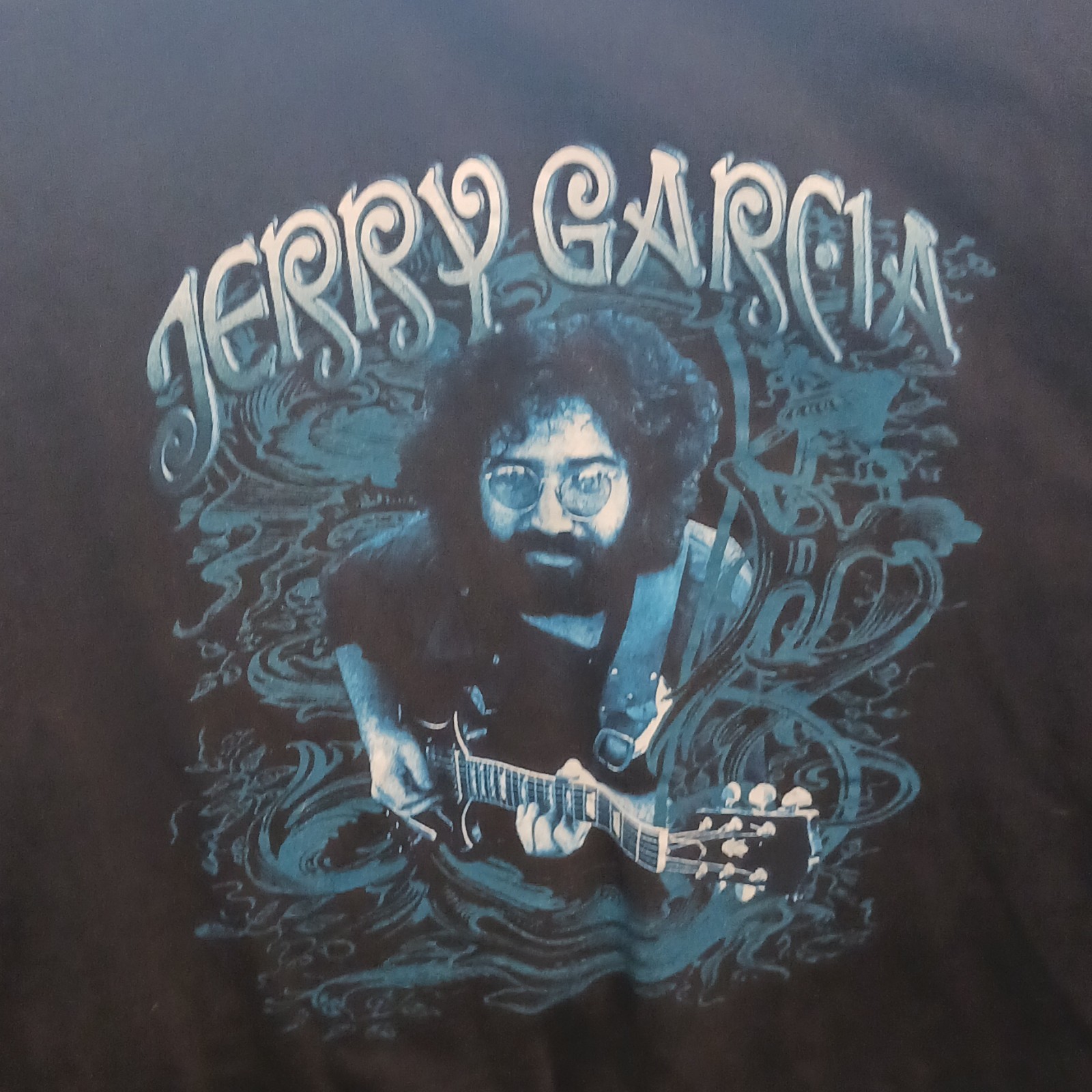 Winterland Jerry Garcia Grateful Dead Black W Blue Graphic Tee Crew Neck XL gallery