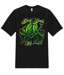 Best Buds High Life Marijuana 420 Weed Pot Cannabis Stoner Funny Graphic T-Shirt