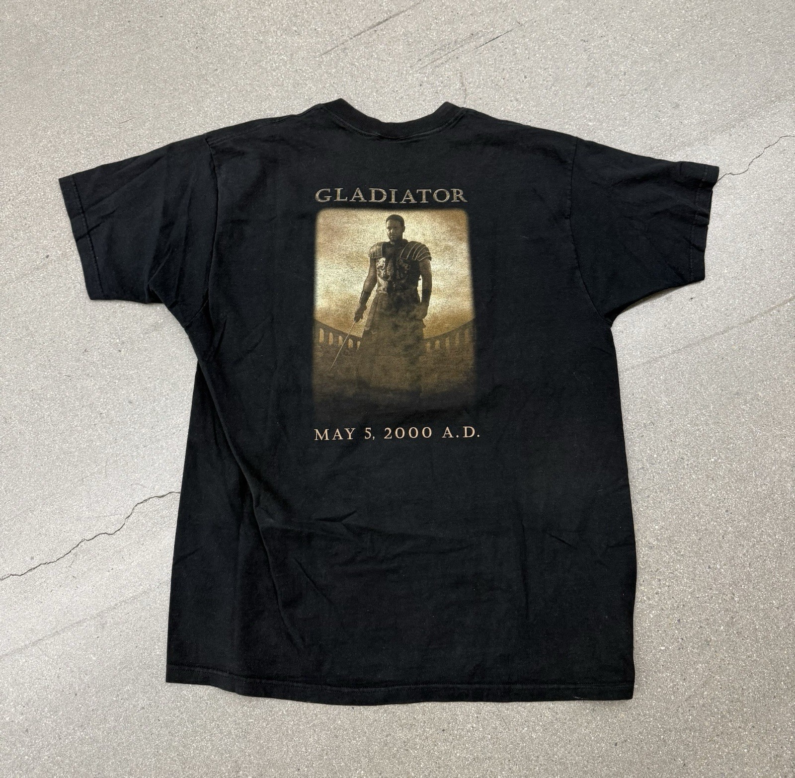 Vintage 2000 Gladiator Movie Promo T-Shirt Size XL Dreamworks Russell Crowe Mens gallery