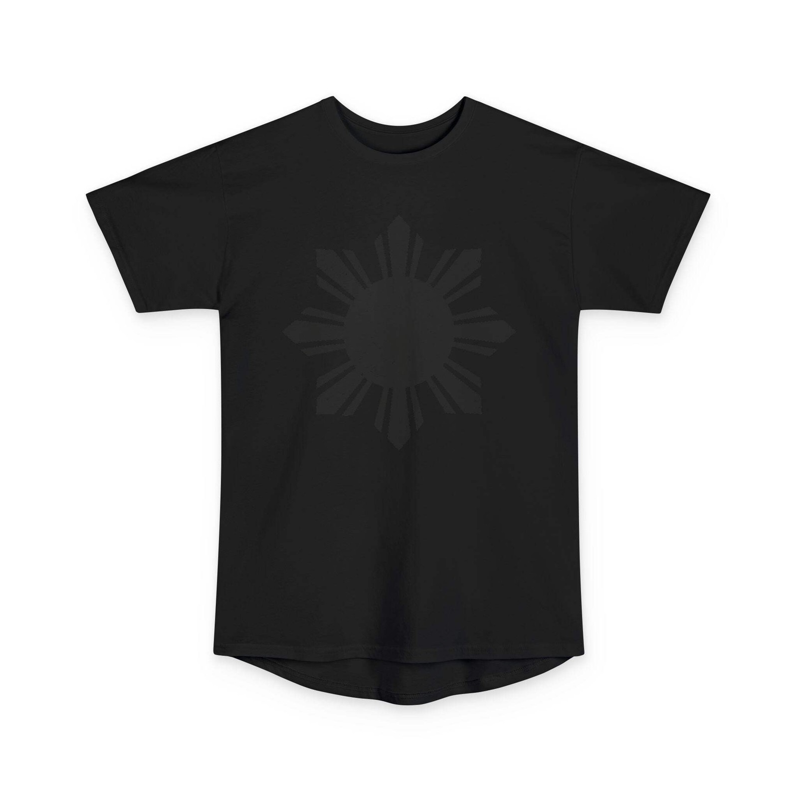 Filipino Sun Longline Drop Tail Tee Pinoy shirt Streetwear Urban Long Body S-2XL gallery