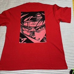 Naruto Anime Graphic Tee-Red Screen Print-Men’s M-Shonen-Manga Shirt