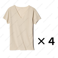 [4PCS SAME COLOR] UNIQLO AIRISM Deodorant Mesh V-Neck T XS-4XL Men 474252 NWT