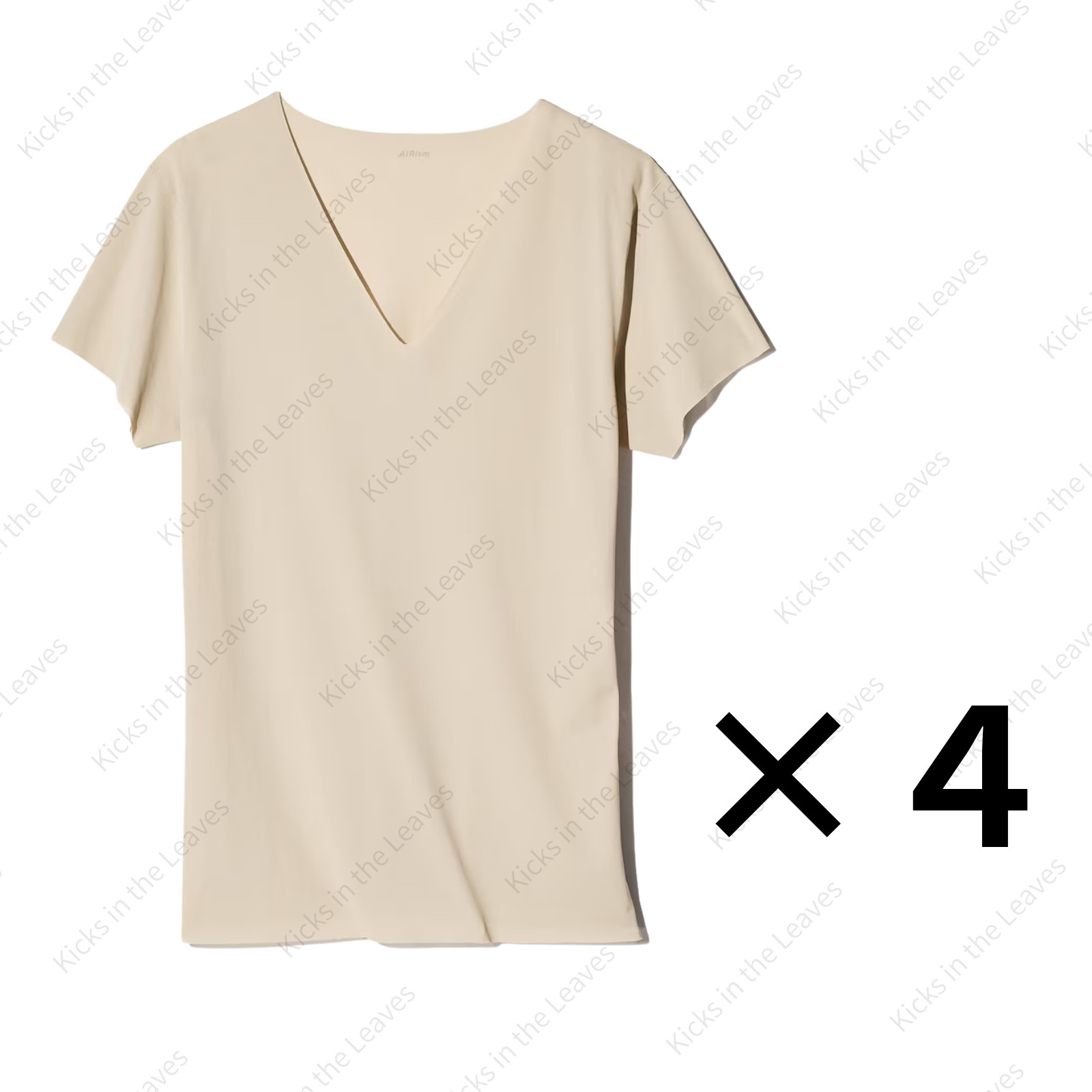 [4PCS SAME COLOR] UNIQLO AIRISM Deodorant Mesh V-Neck T XS-4XL Men 474252 NWT gallery