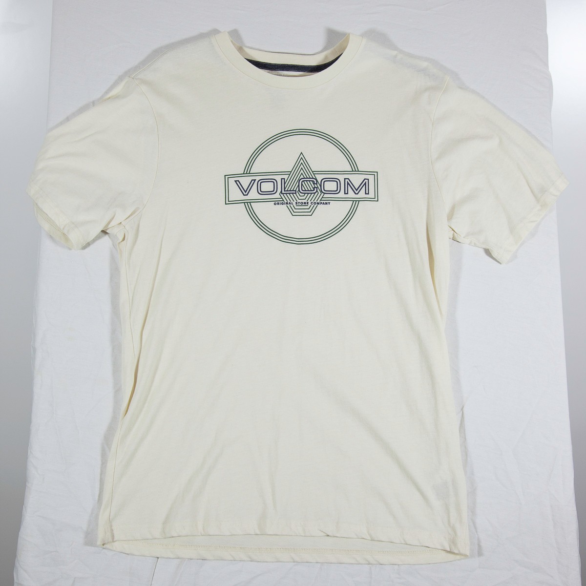 Volcom True To This t-shirt, men size L, Ivory