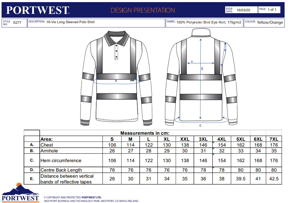 Mens Hi Vis Viz Polo Shirt Long Sleeve High Visibility Breathable Workwear Top gallery