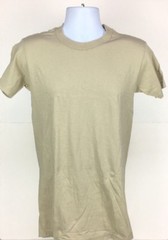 Vintage 90s CAC Shirt Mens Small Solid Tan Gray 100% Combed Cotton Blank USA