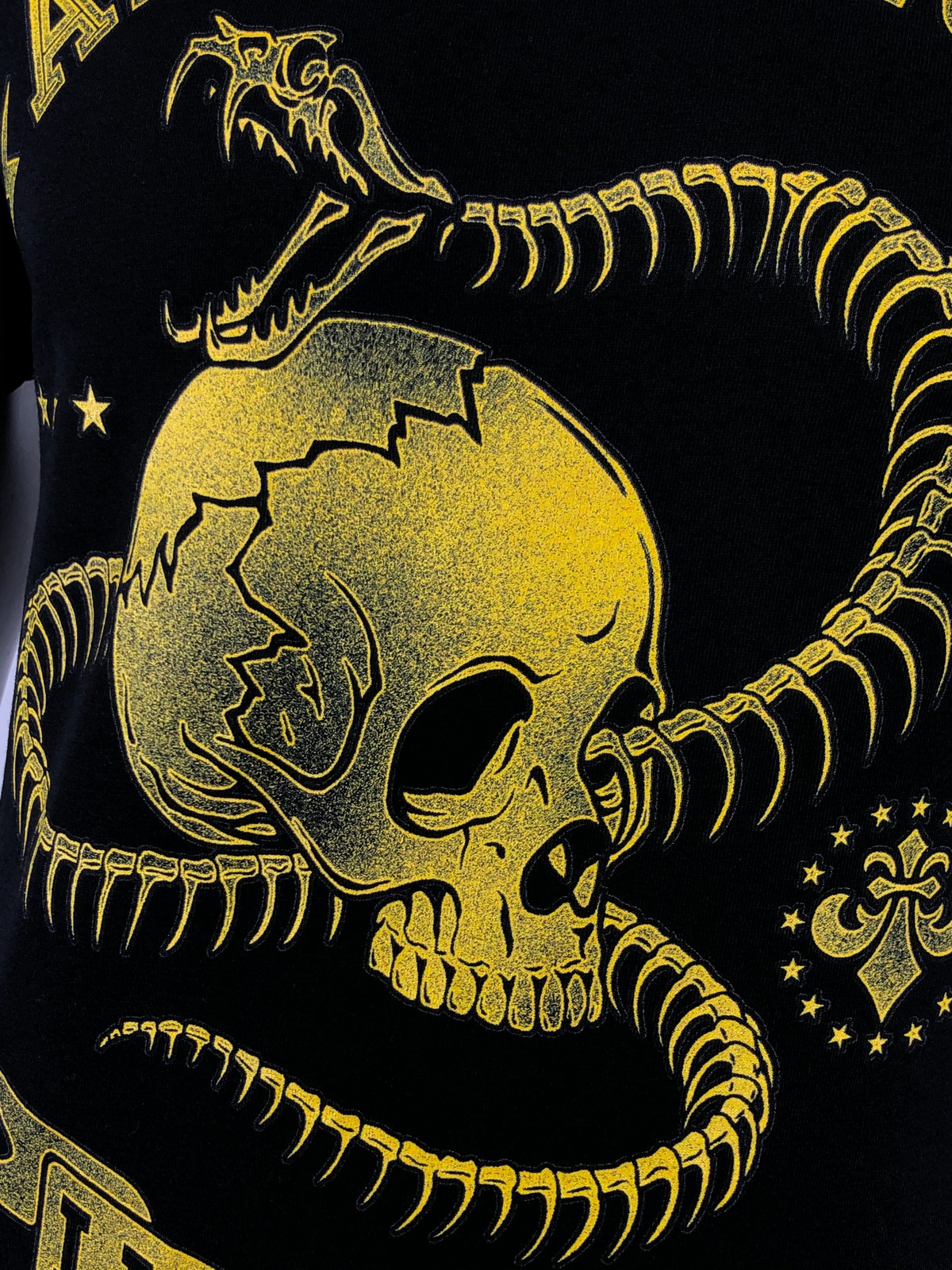 AFFLICTION SNAKE EYES Men's T-shirt BLACK Biker MMA gallery