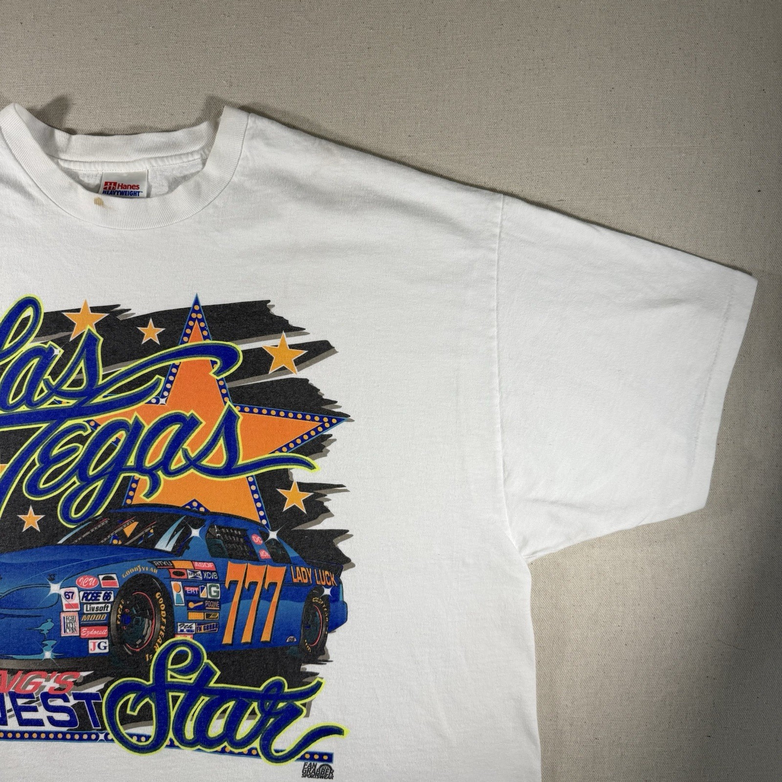 Hanes Heavyweight Vintage Las Vegas NASCAR Shirt Men’s Size XXL 90s gallery
